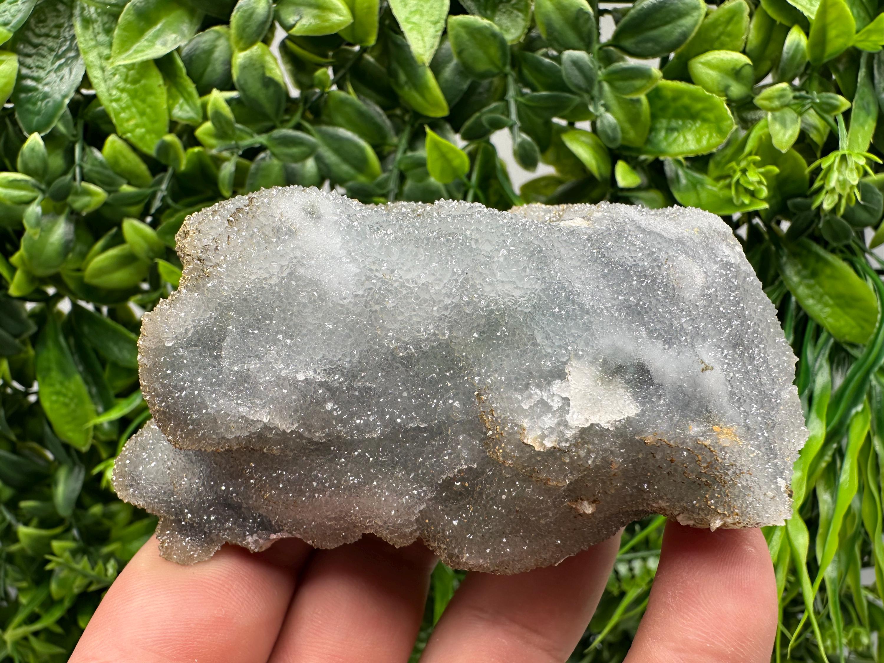 Blue Chalcedony Quartz with Chlorite Inclusions, Bulgaria Mineral Specimen
