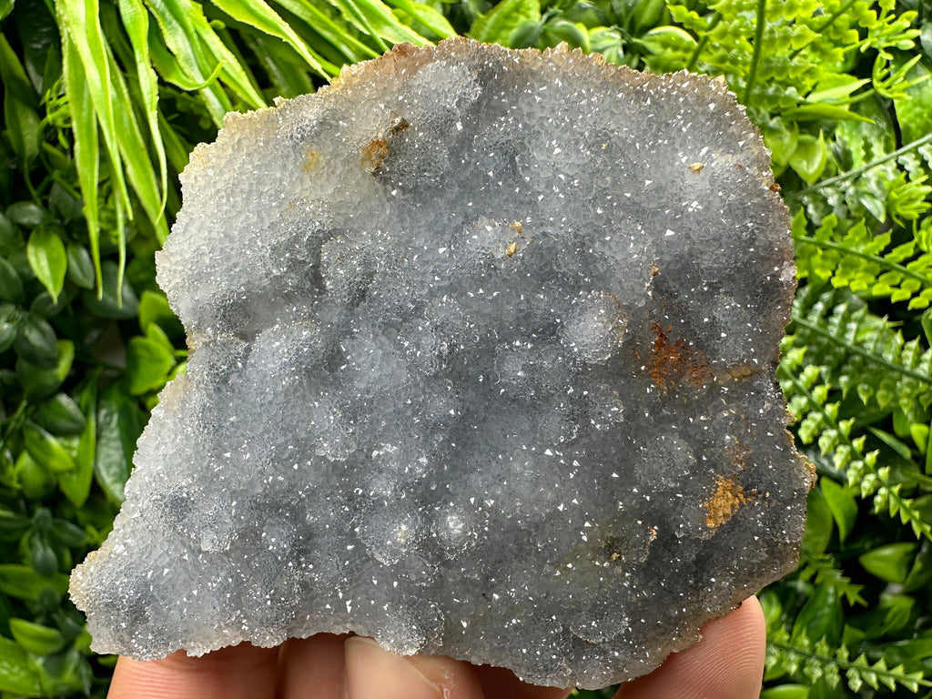 Blue Chalcedony Quartz with Chlorite, Natural Mineral Stone Decor
