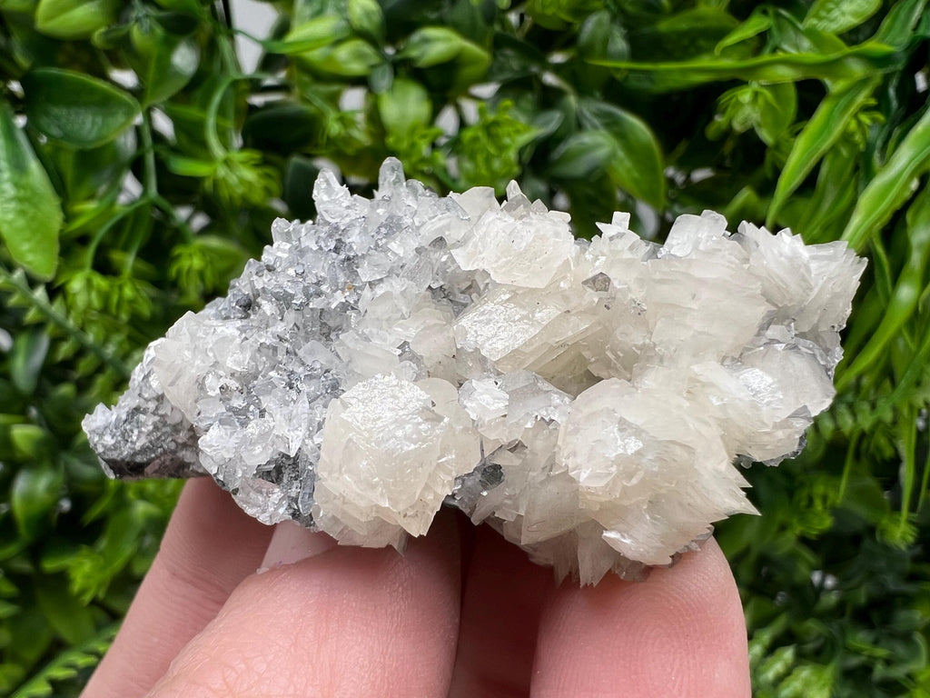 Calcite on Quartz Specimen: Borieva Mine, Bulgaria