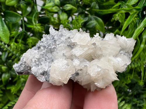 Calcite on Quartz Specimen: Borieva Mine, Bulgaria