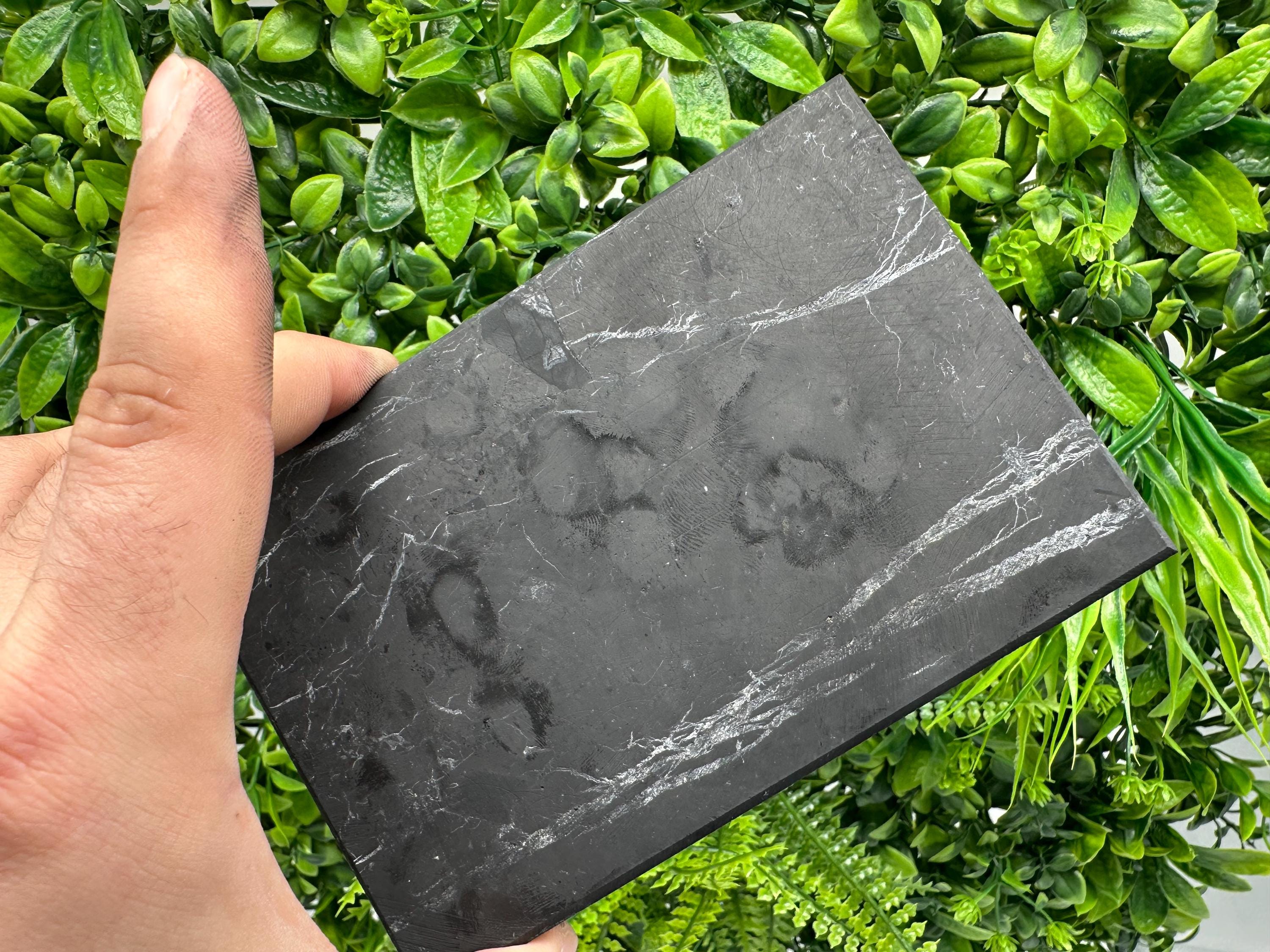 Polished Shungite Tile: Karelian Protection Plate (15/10cm)