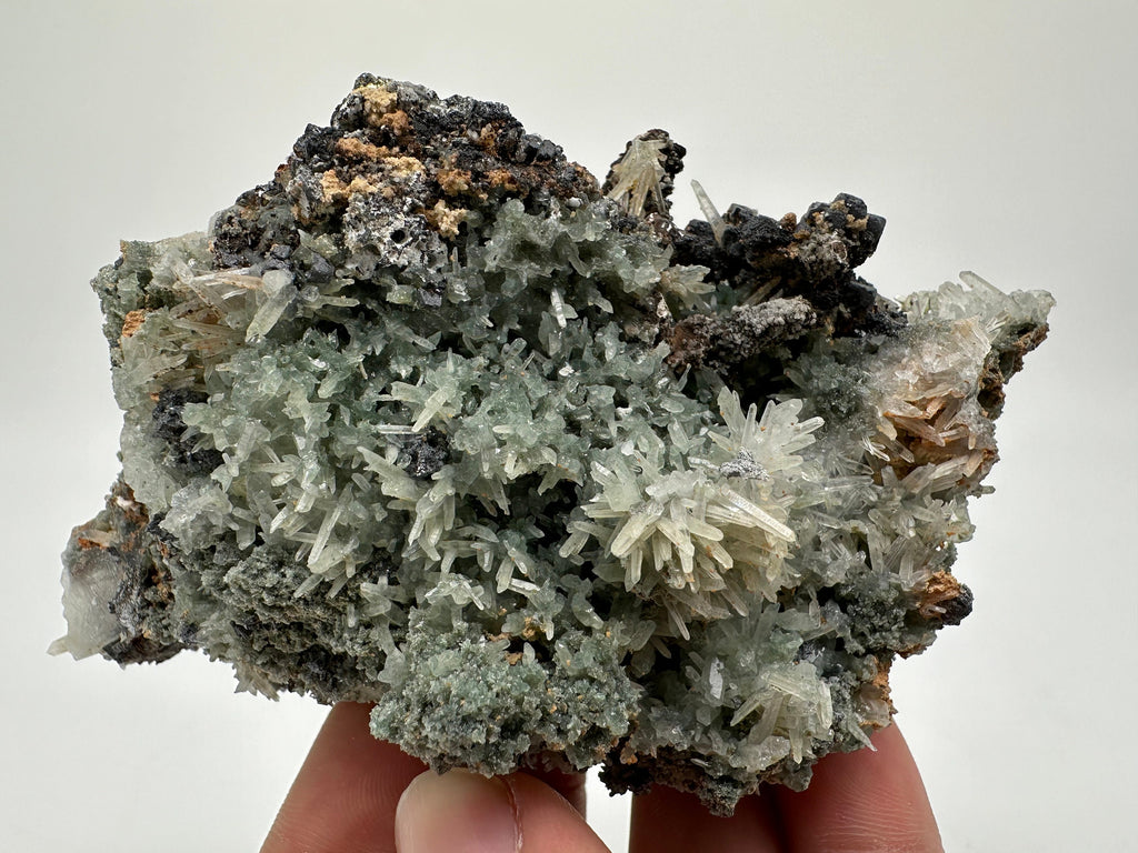 Chlorite Quartz Cluster: Bulgarian Mineral Specimen, Home Decor Stone
