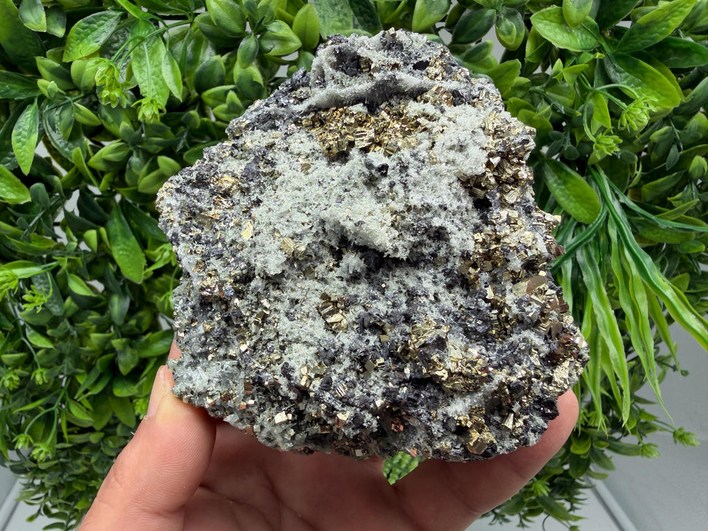 Sphalerite Quartz Pyrite Mineral Specimen: Madan Bulgaria Rare Crystal
