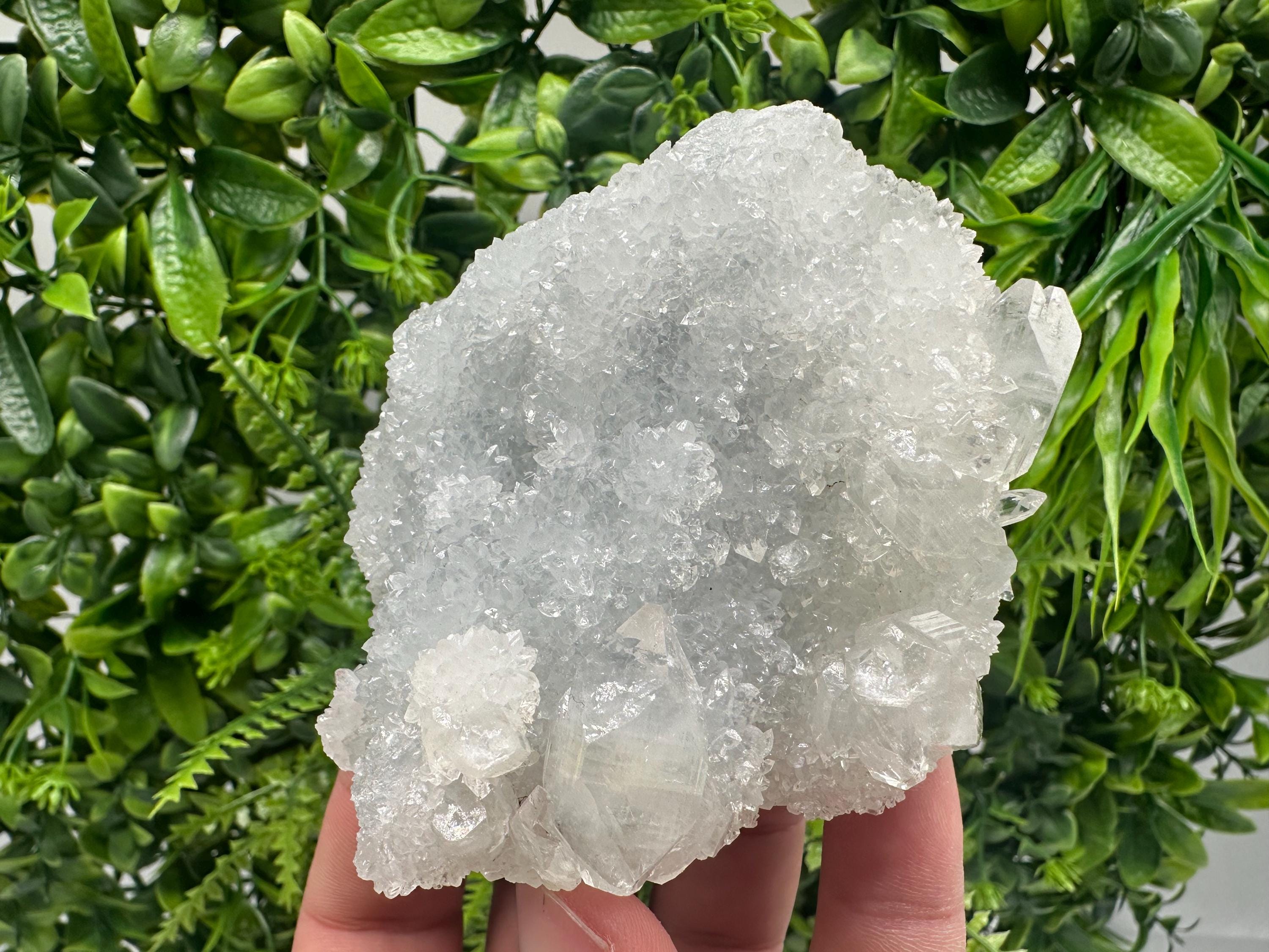STUNNING Transparent Apophyllite on Chalcedony,natural, collection minerals specimen,India Minerals,Crystal, Stone Mineral Specimens India