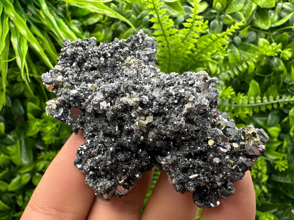 Pyrite on Sphalerite & Quartz, Borieva Mine Mineral Specimen