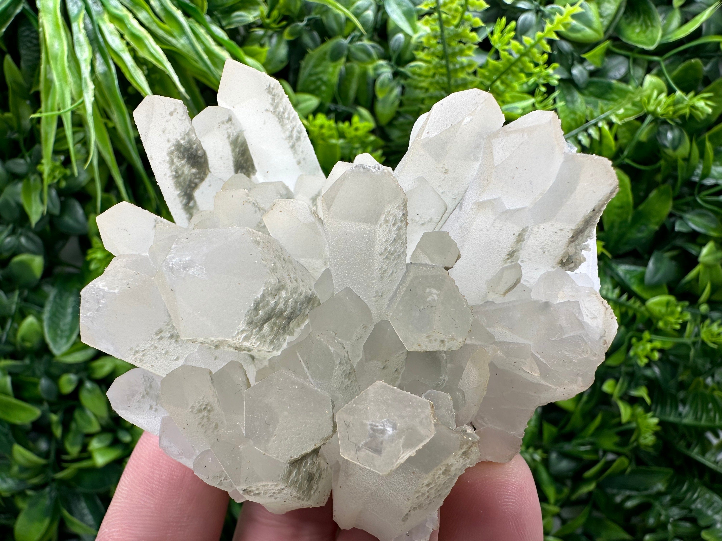 Chlorite Quartz Crystal Cluster: Borieva Mine, Bulgaria