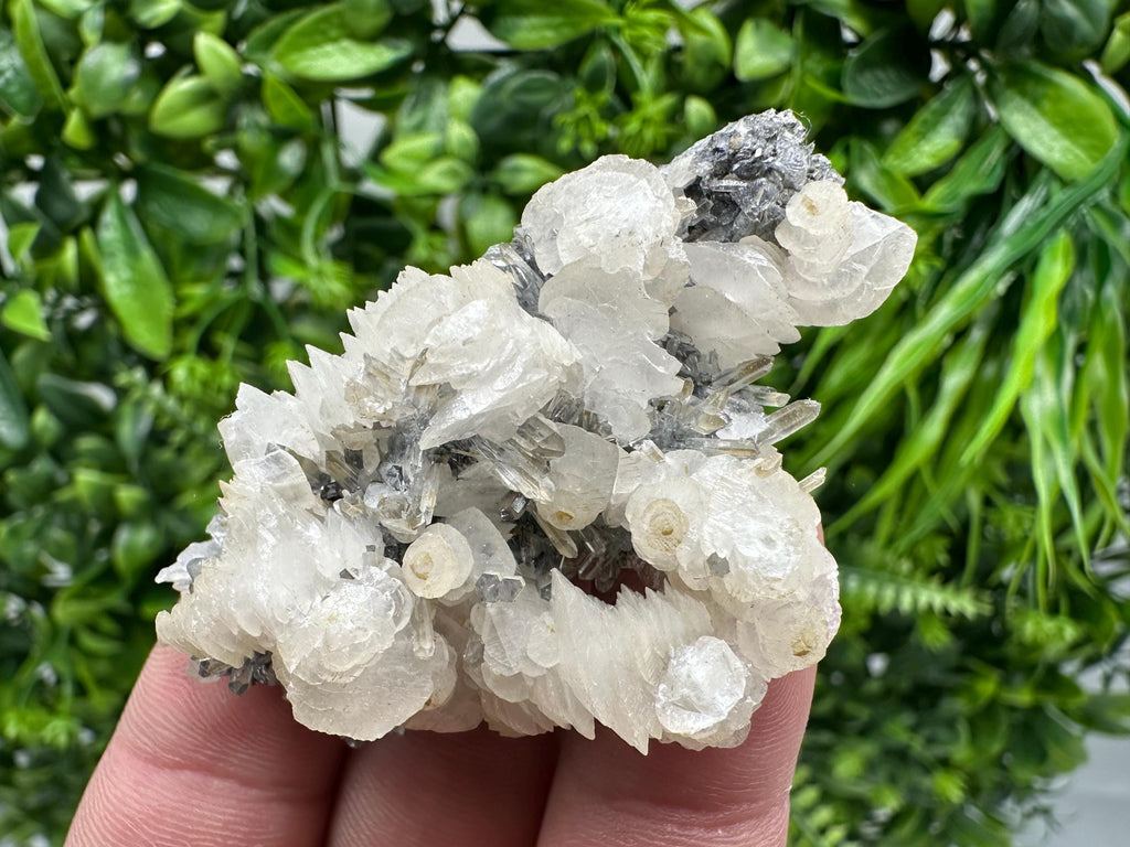 Quartz with Calcite and Chlorite: Borieva Mine Crystal Souvenir