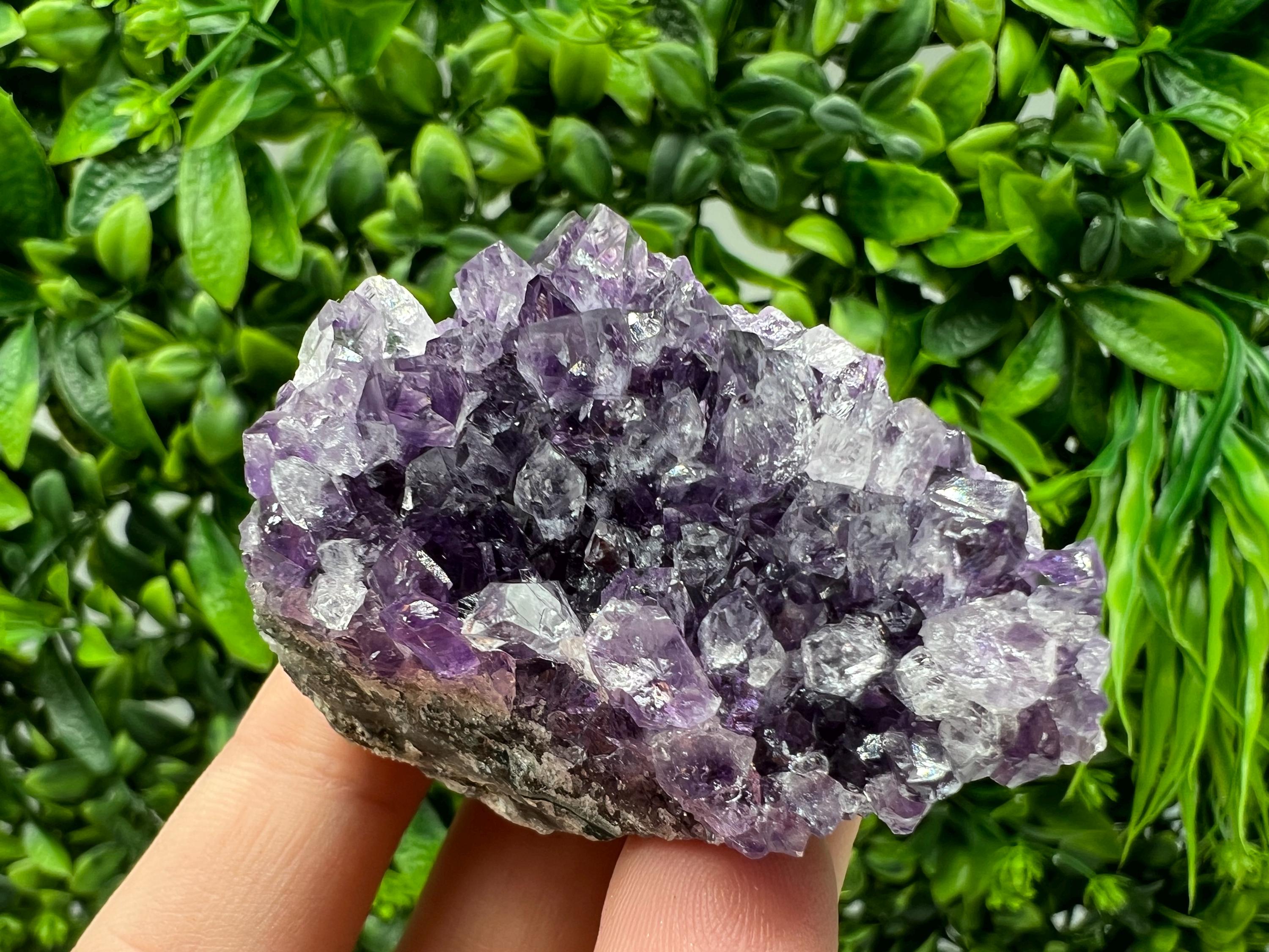 Natural Purple Amethyst Crystal Cluster from Uruguay