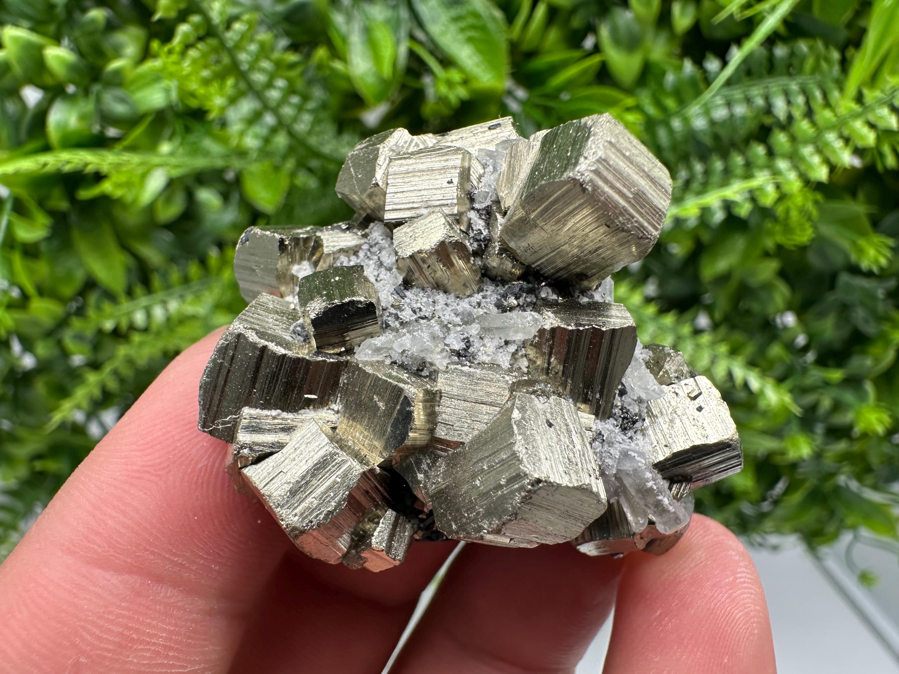 Wonderful Rainbow Pyrite whit Calcite,natural minerals souvenir Crystal,collection stone,rare minerals,home decor,Borieva Bulgaria