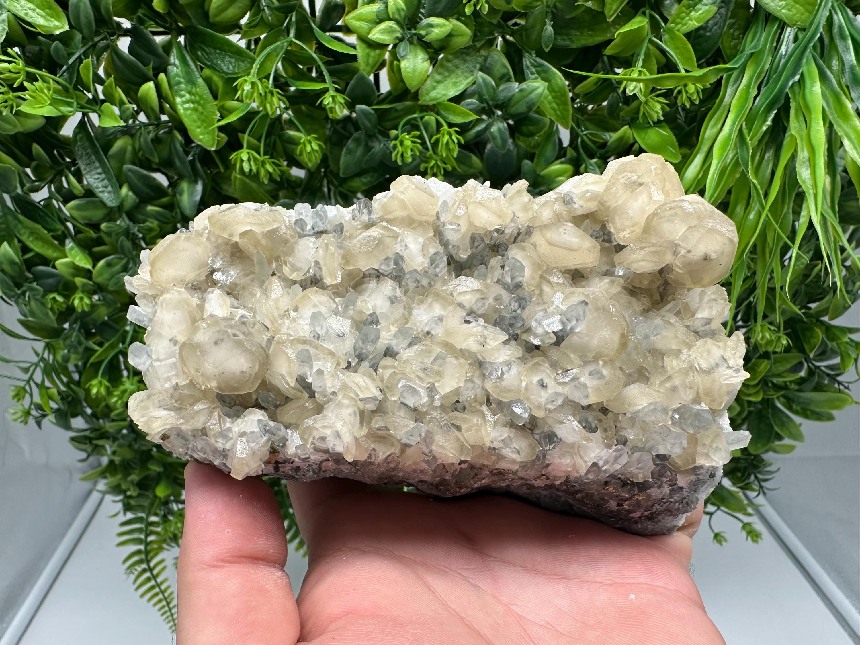 Wonderful Calcite on Quartz from Vurba mine,Madan,Bulgaria,natural,collection mineral specimen,Home decor stone,Gift,Metaphysical item