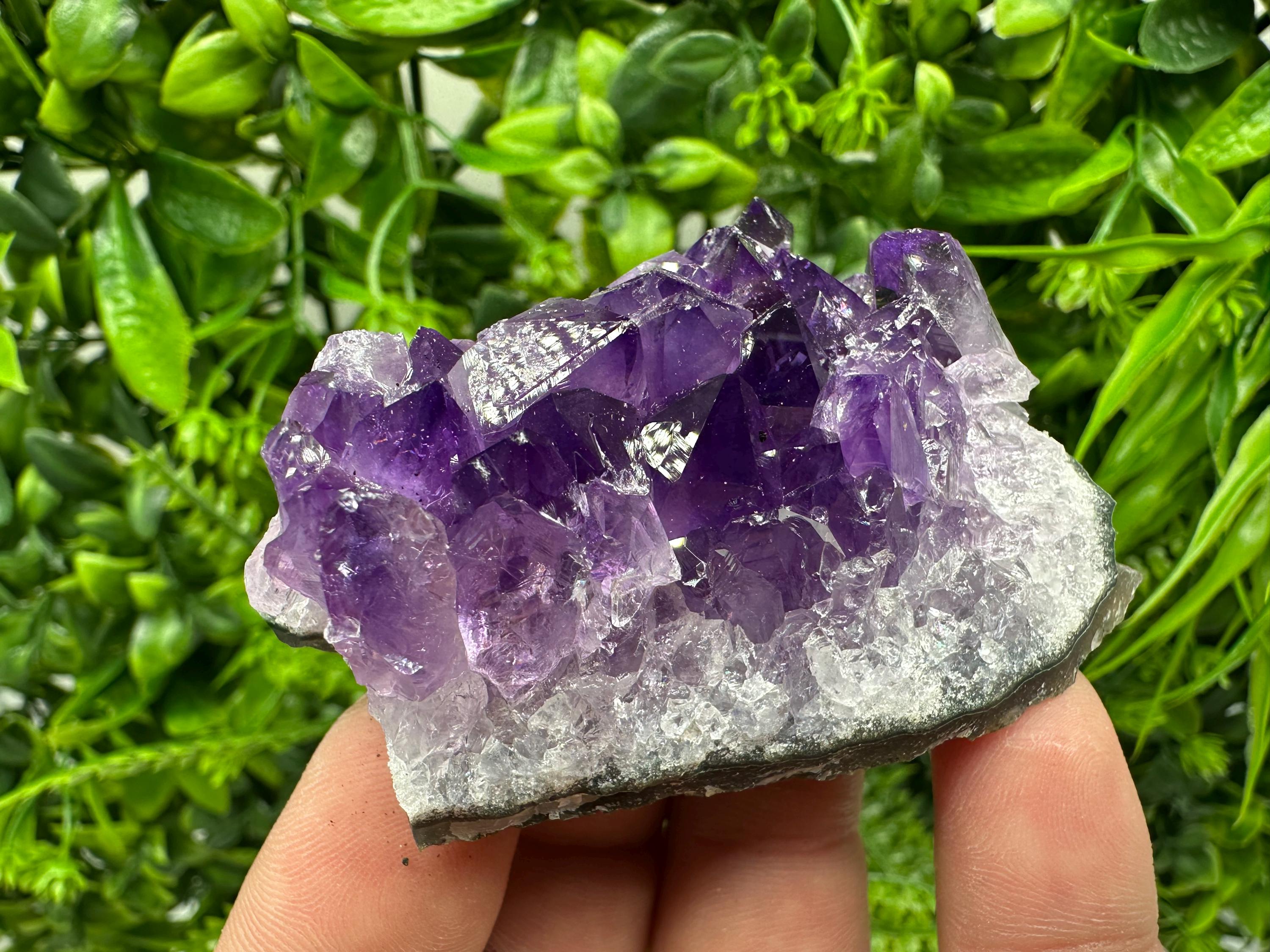 Uruguay Amethyst Cluster: Natural Purple Quartz Crystal, Home Decor