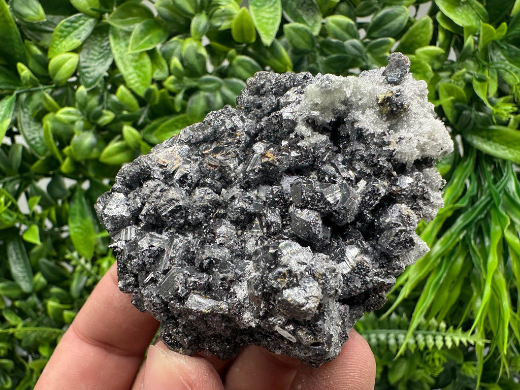 Sphalerite on Green Quartz, Madan Bulgaria, Mineral Specimen