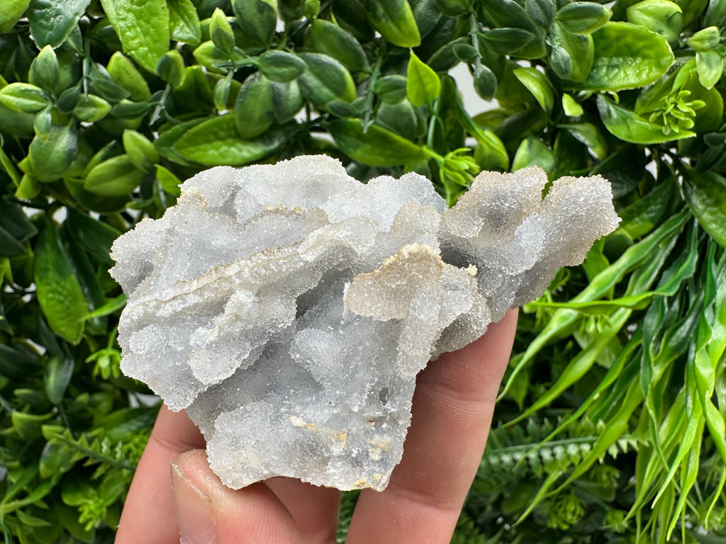 Blue Chalcedony Quartz with Chlorite Inclusions: Krushev Dol Mine Crystal