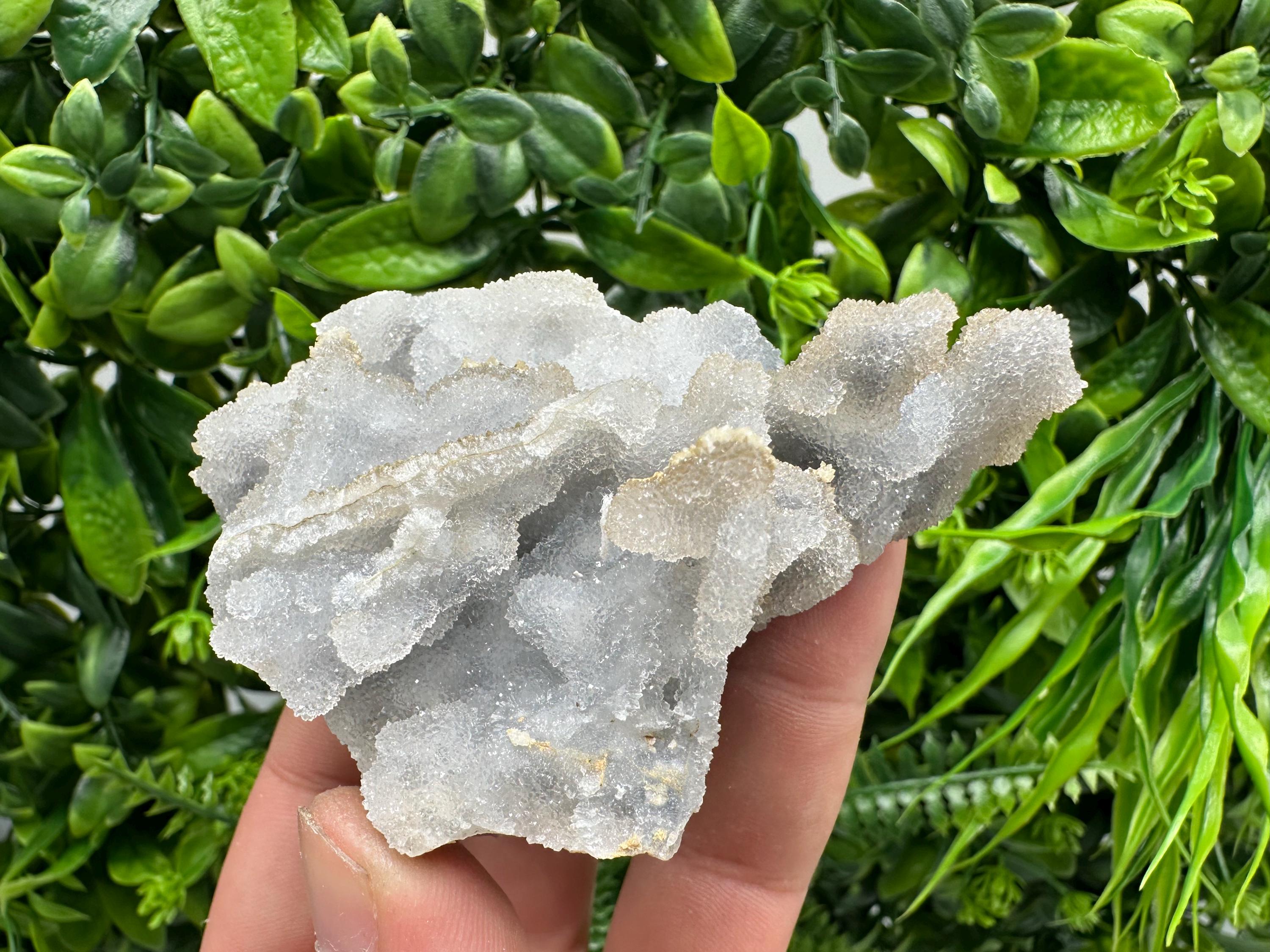 Blue Chalcedony Quartz with Chlorite Inclusions: Krushev Dol Mine Crystal
