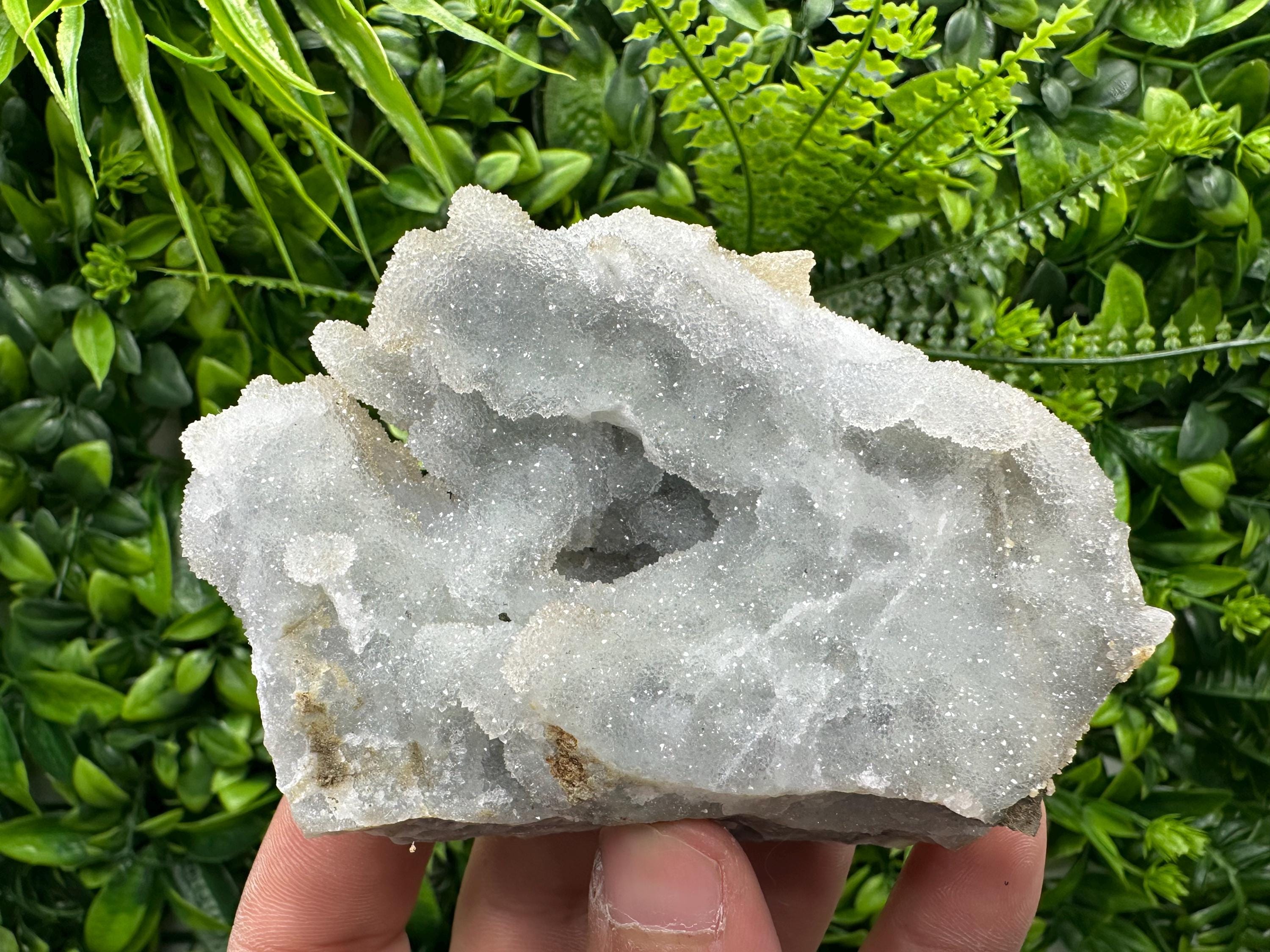 Chlorite Chalcedony Quartz Cluster, Natural Crystal Mineral Specimen