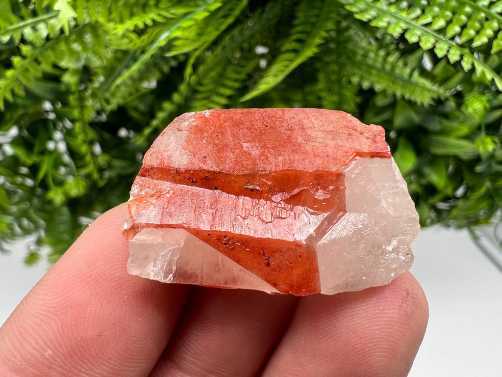 Red Hematite Phantom Quartz, Moroccan Mineral Specimen