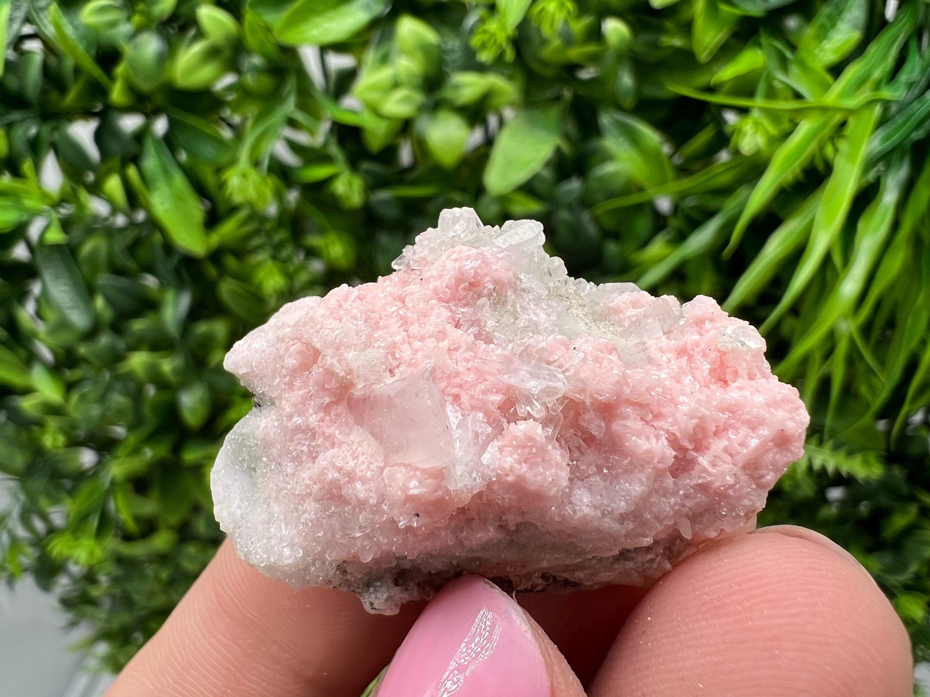 Beautiful Rhodochrosite perfect pink colour Starnica Mine Davidcovo Bulgaria natural minerals souvenir crystal gift home decor stone gift