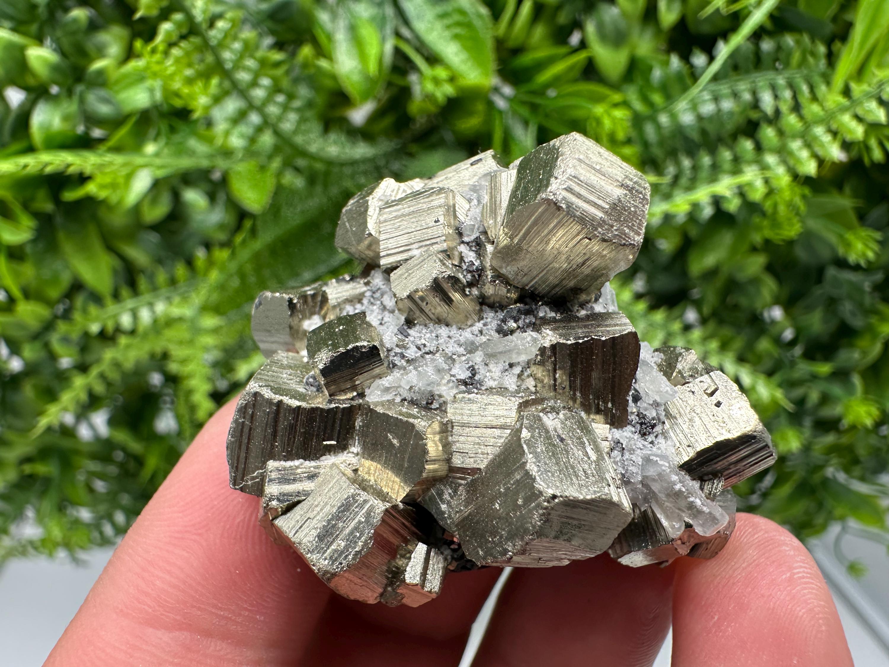 Wonderful Rainbow Pyrite whit Calcite,natural minerals souvenir Crystal,collection stone,rare minerals,home decor,Borieva Bulgaria