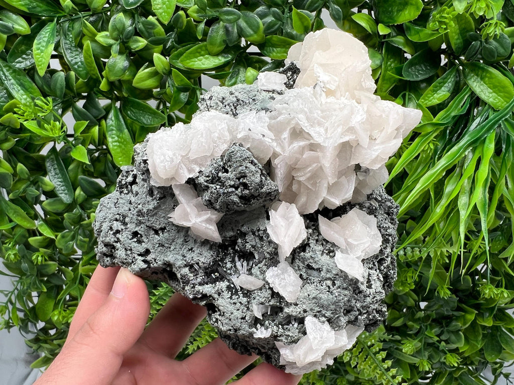 Calcite Quartz on Chlorite Matrix, Borieva Mine Mineral Specimen