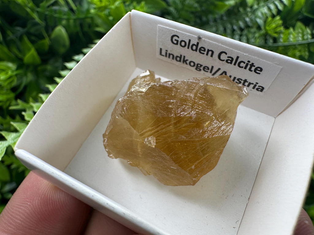 Raw Honey Calcite Crystal: Rough Golden Calcite Stone (3/3/2.5cm)