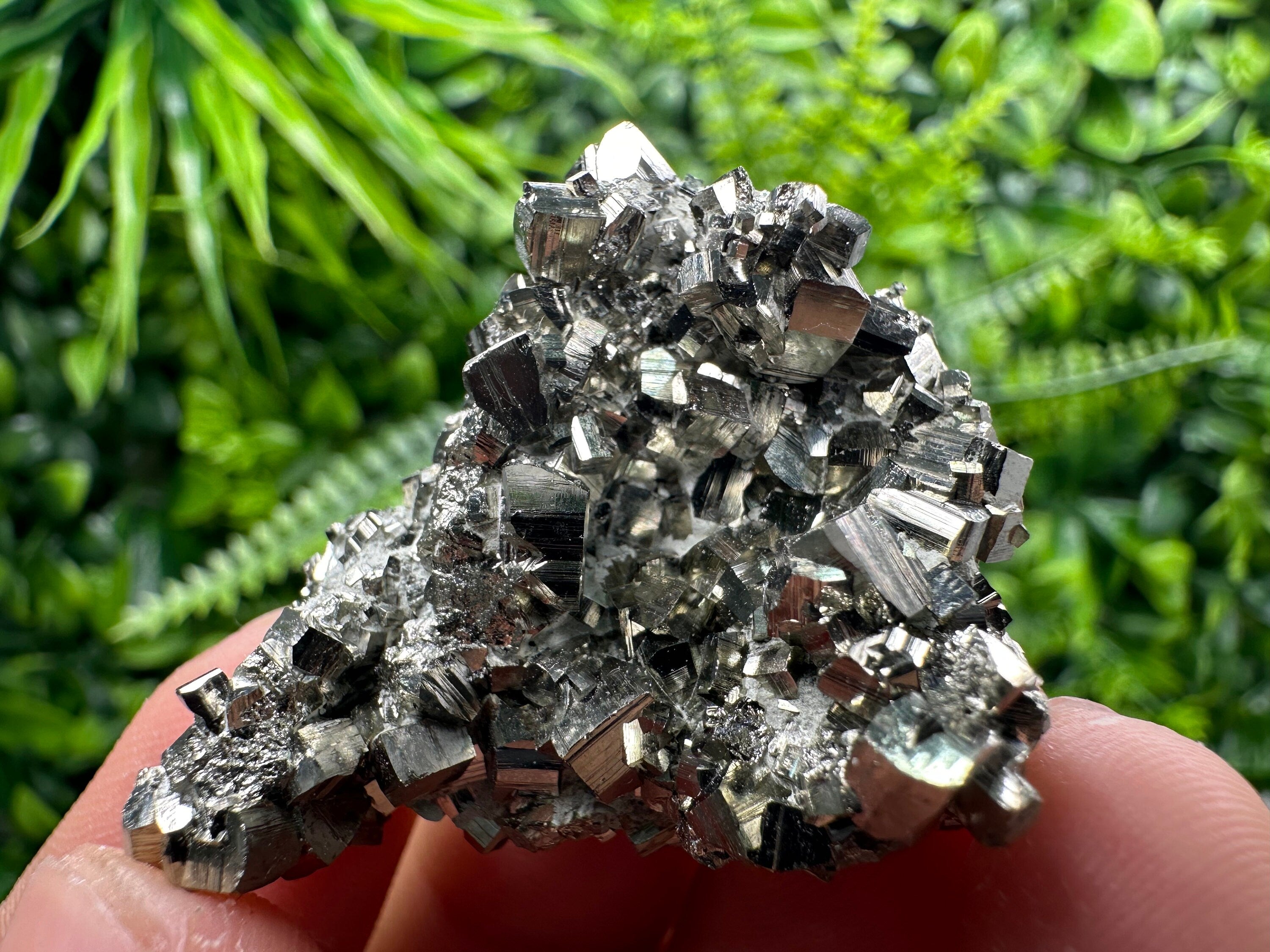 Golden Pyrite Cluster, Rare Crystallization, Natural Mineral Specimen