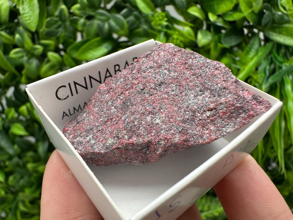 Red Cinnabar Crystal Mineral Specimen: Almaden Mines, Spain (4.5/3 cm
