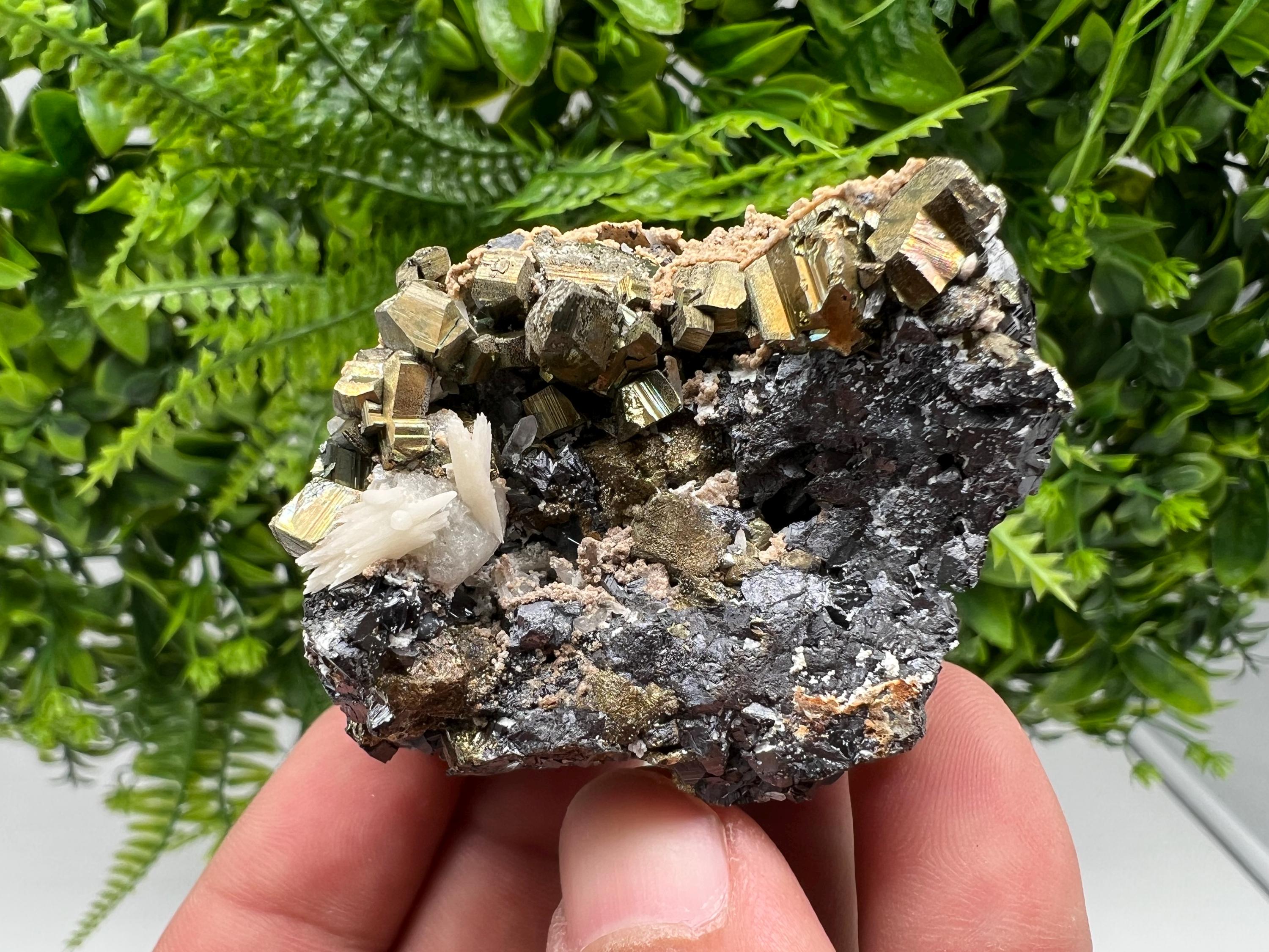 Rainbow Pyrite Siderite Mineral Specimen: Madan Bulgaria Home Decor Stone
