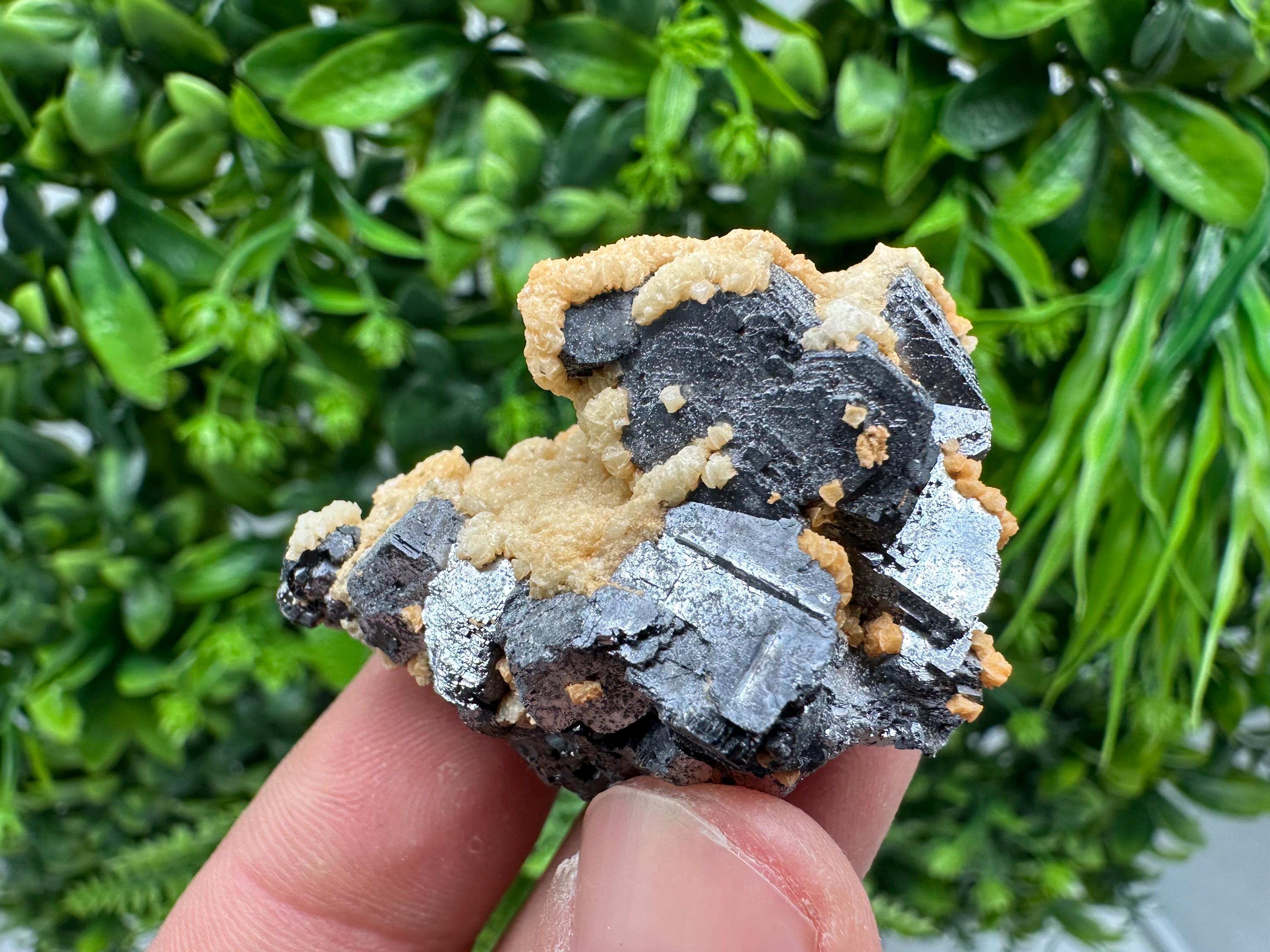 Skeletal Galena with Siderite & Sphalerite - Krushev dol Mine, Bulgaria