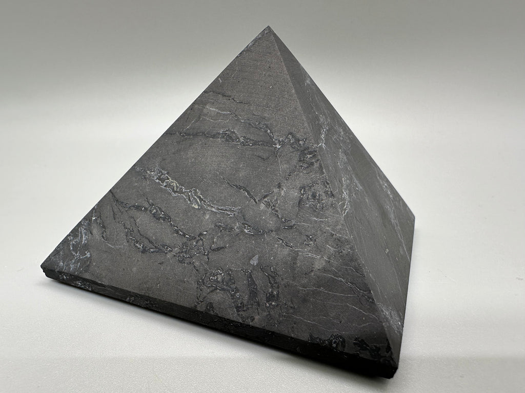 Shungite Pyramid (7cm): EMF & 5G Protection, Healing Crystal