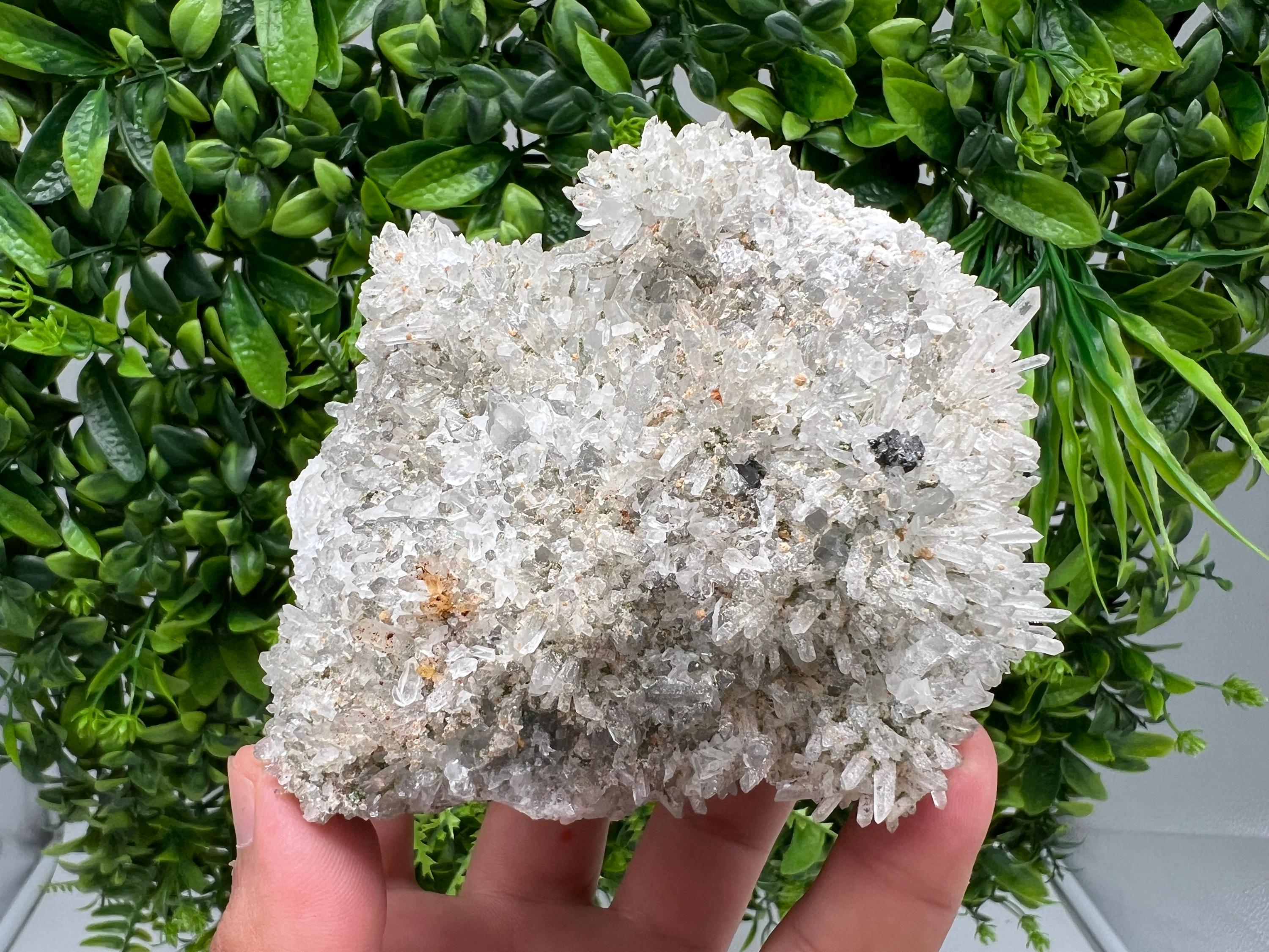 Stunning Quartz whit Siderite,Sphalerite,Hematite from 9th September mine,natural,collectible mineral specimen,home decor stone,gift,crystal