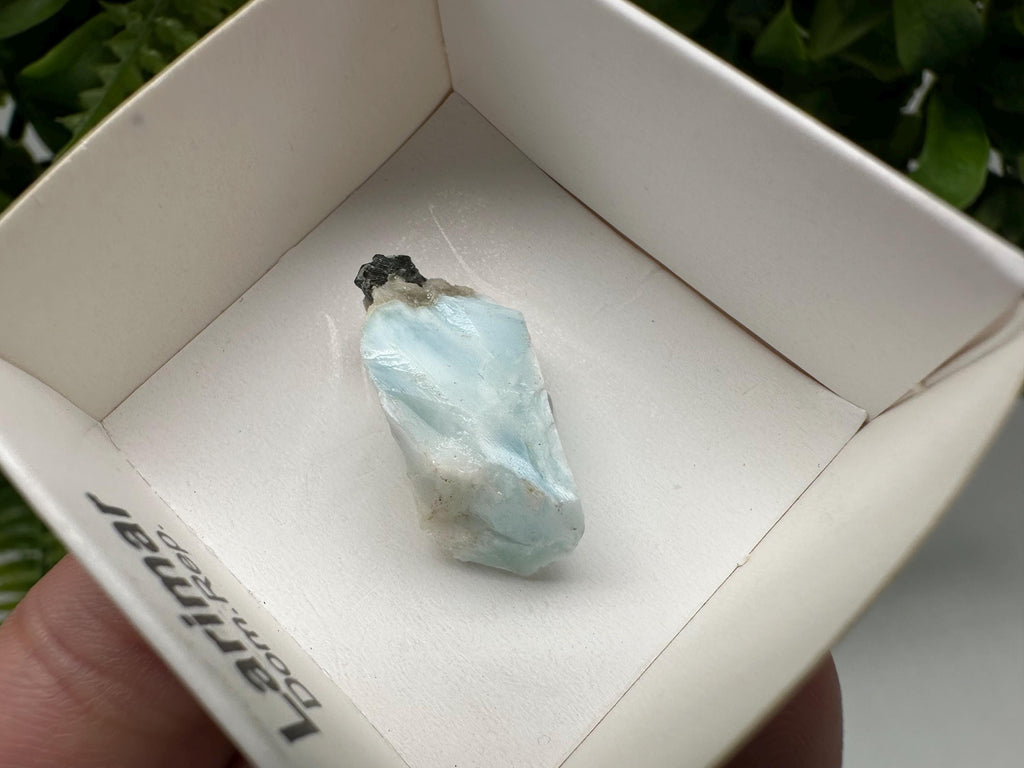 Rare Raw Larimar Specimen: Dominican Republic Crystal BOX 4/4 cm