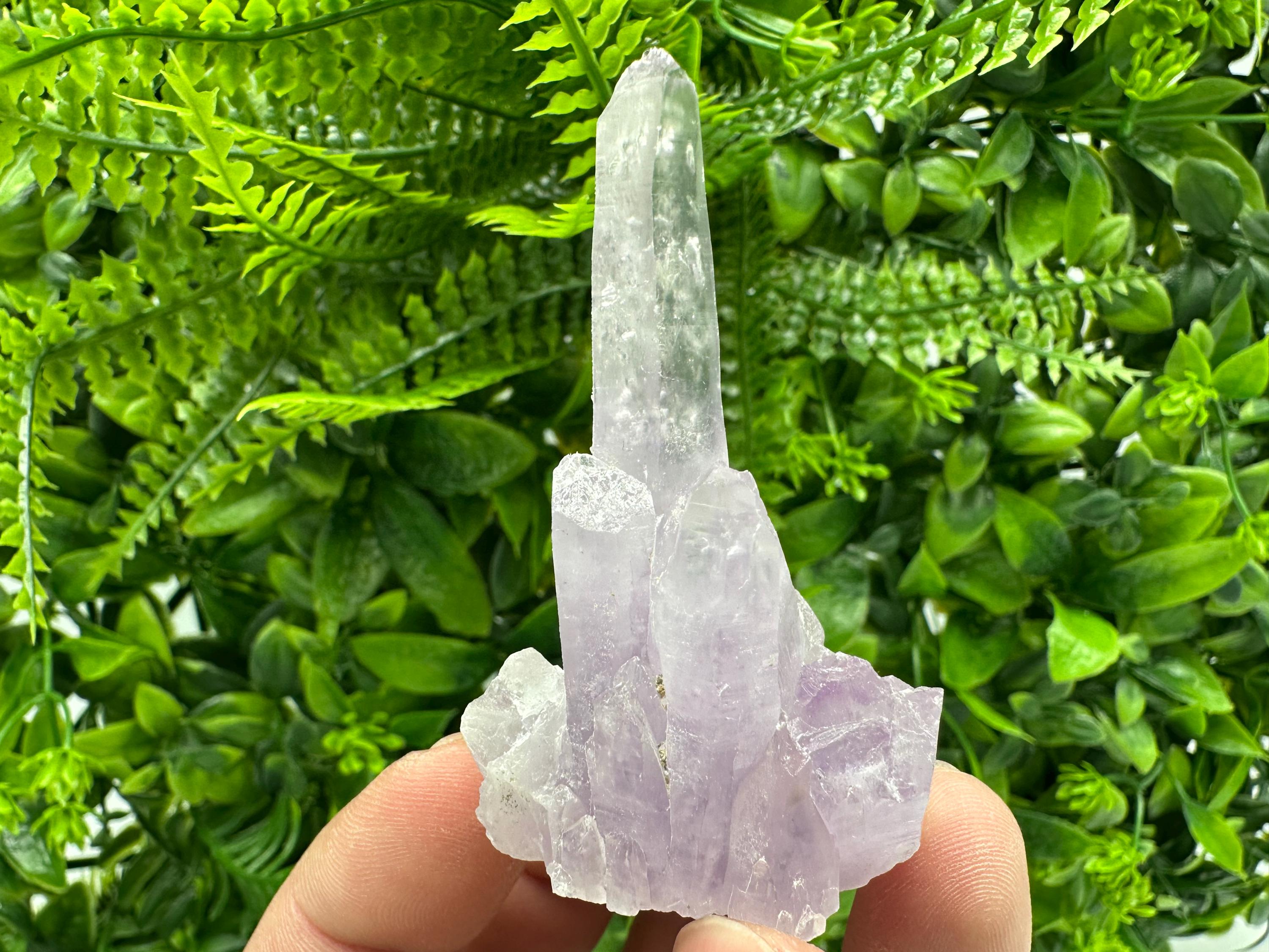Phantom Amethyst Crystal, Cérusite Mineral Specimen