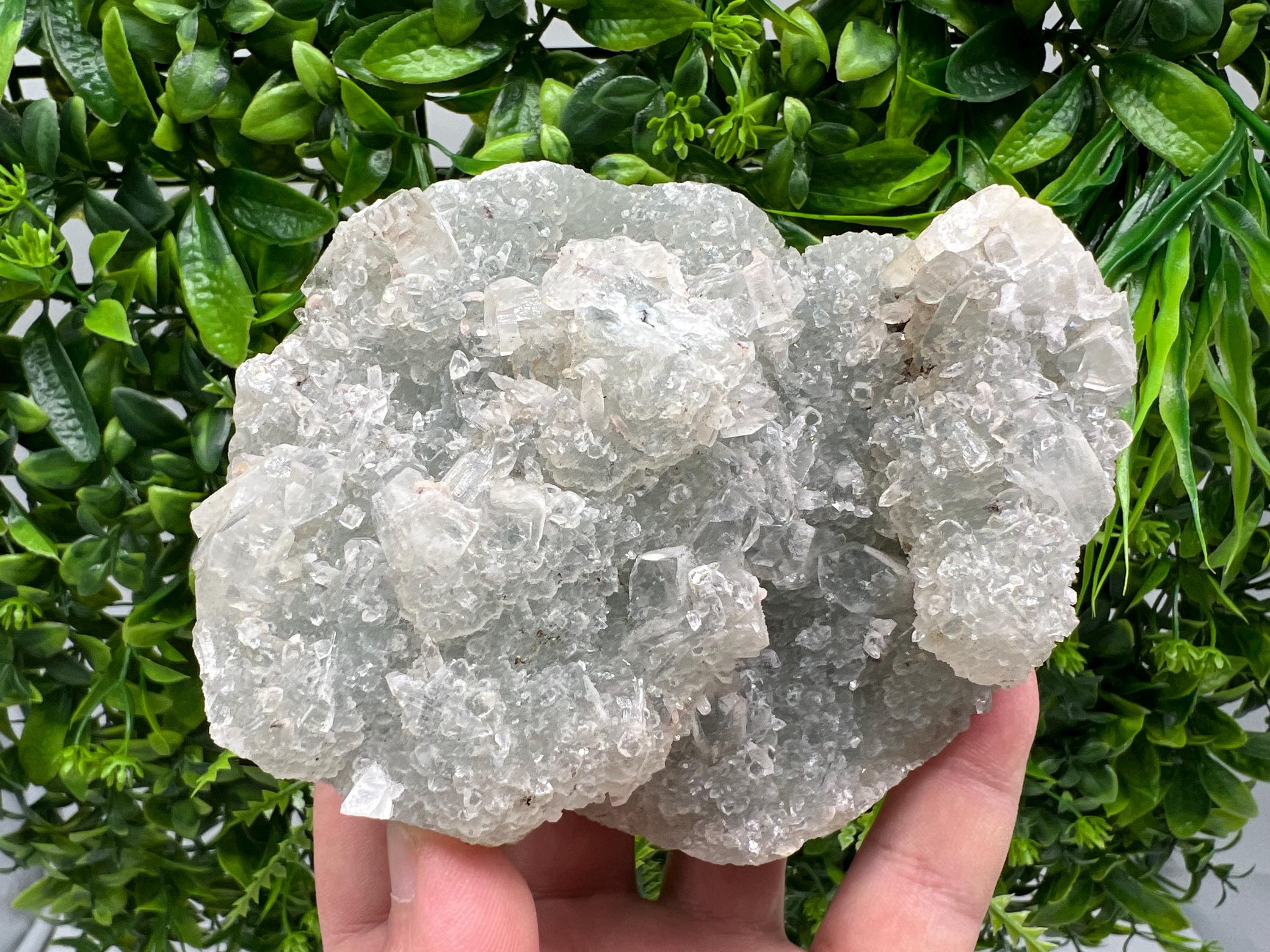 Natural Chalcedony Specimen, India Crystals, Home Decor (425 grams)