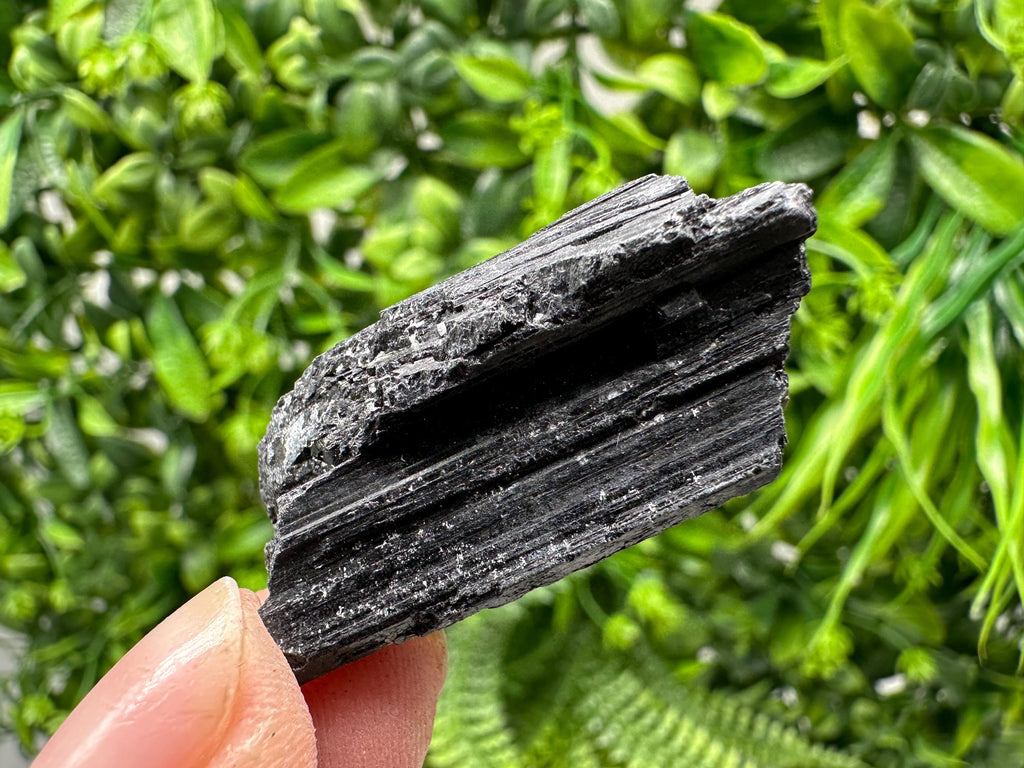 Natural Black Tourmaline Crystal – Raw Protective Stone, Healing Crystal, Grounding Mineral Gift