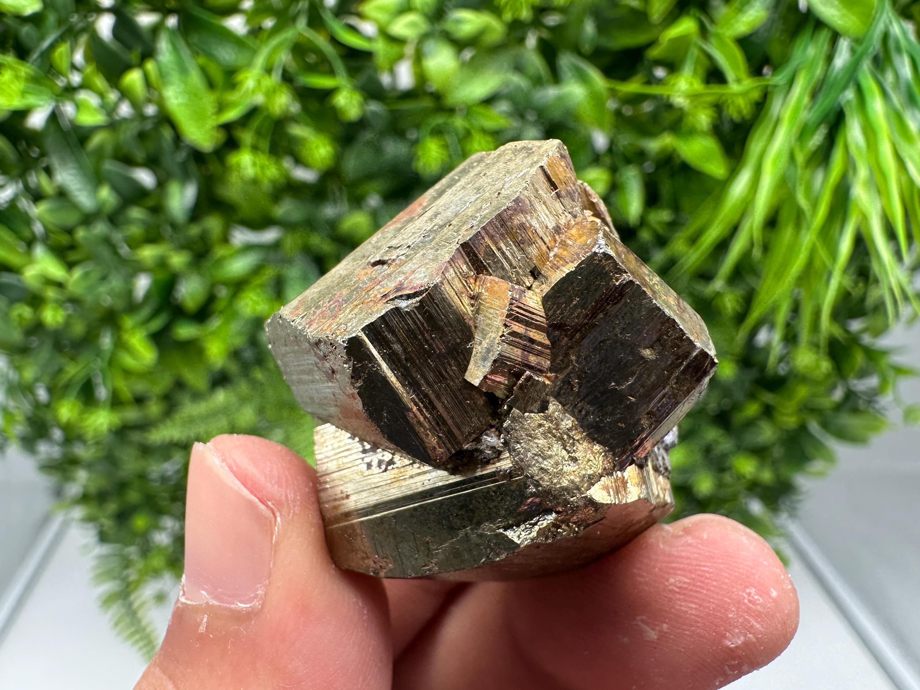 Wonderful Rainbow Pyrite whit Calcite,natural minerals souvenir Crystal,collection stone,rare minerals,home decor,Borieva Bulgaria