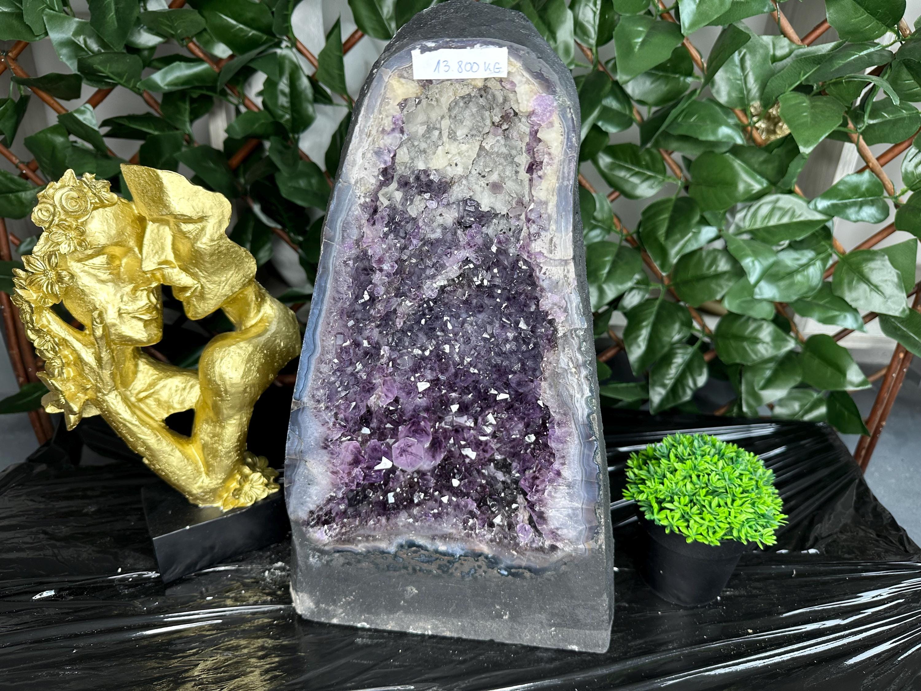 Large Amethyst Geode, Brazil Mineral Specimen, Purple Quartz
