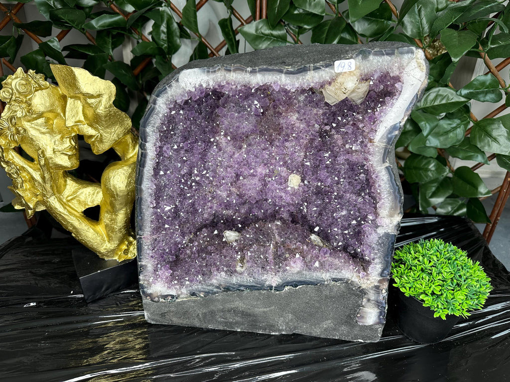 Large Amethyst Geode, Brazil Mineral Specimen, Purple Quartz