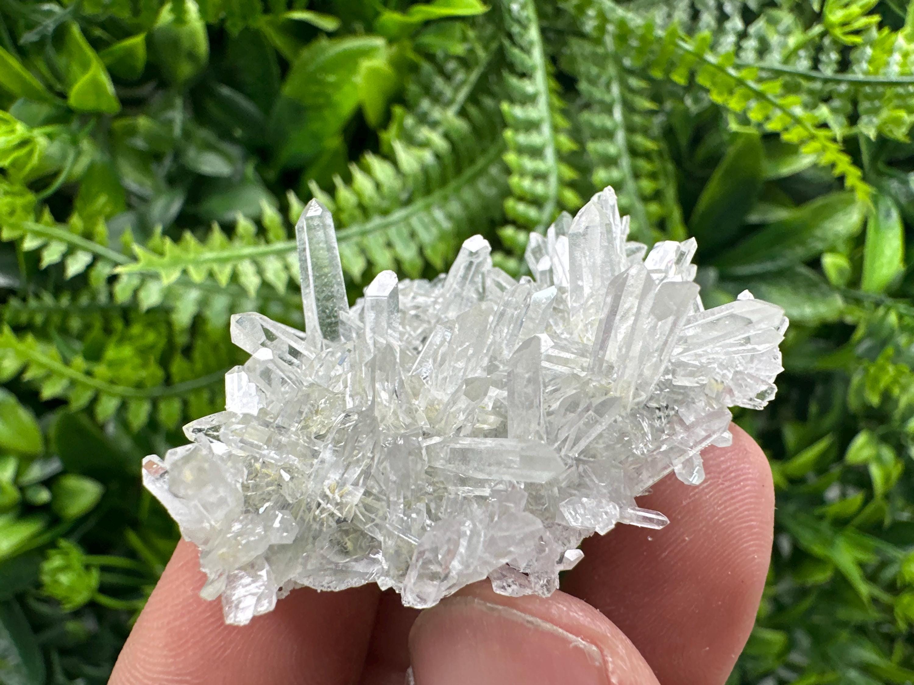Transparent Quartz Cluster, Borieva Mine Mineral Specimen, Home Decor
