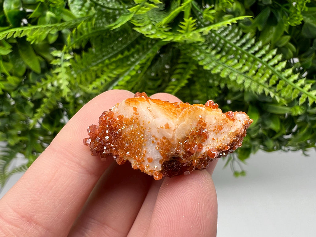 Red Vanadinite on Barite, Moroccan Crystal Mineral Specimen