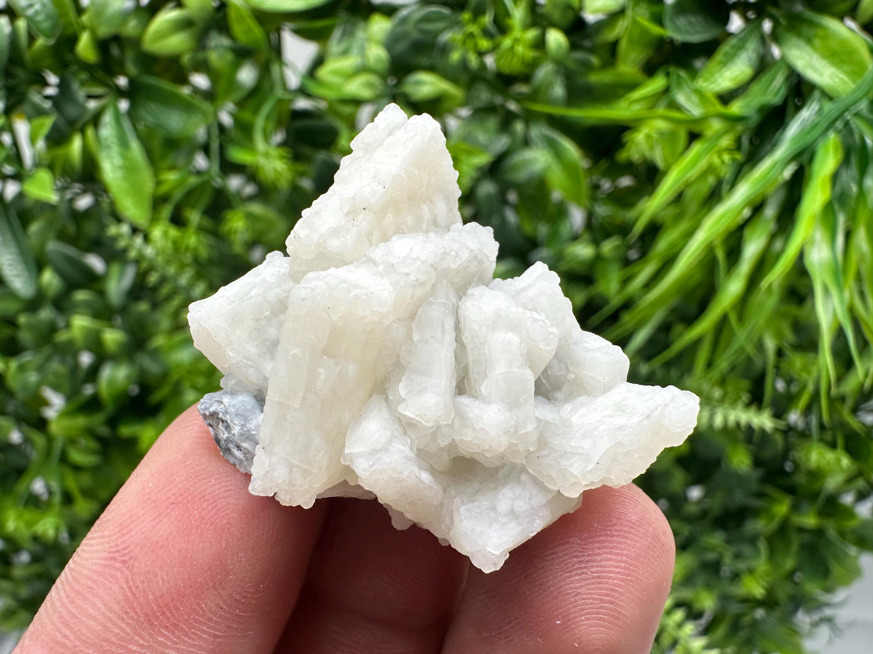 Rare Fluorescent Calcite after Barite on Chalcedony - Androvo Mine, Bulgaria