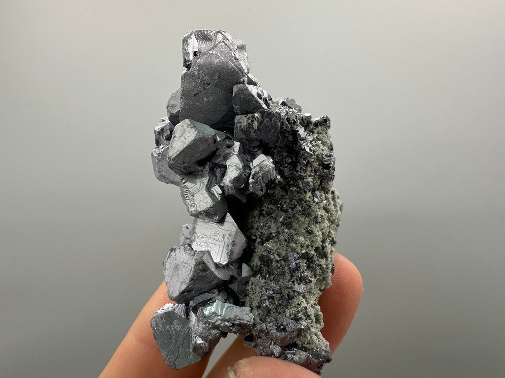 Shiny Galena Cluster: Natural Mineral Specimen, Borieva Bulgaria