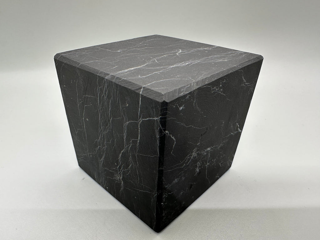 6cm Shungite Cube: EMF & 5G Protection, Healing Crystal