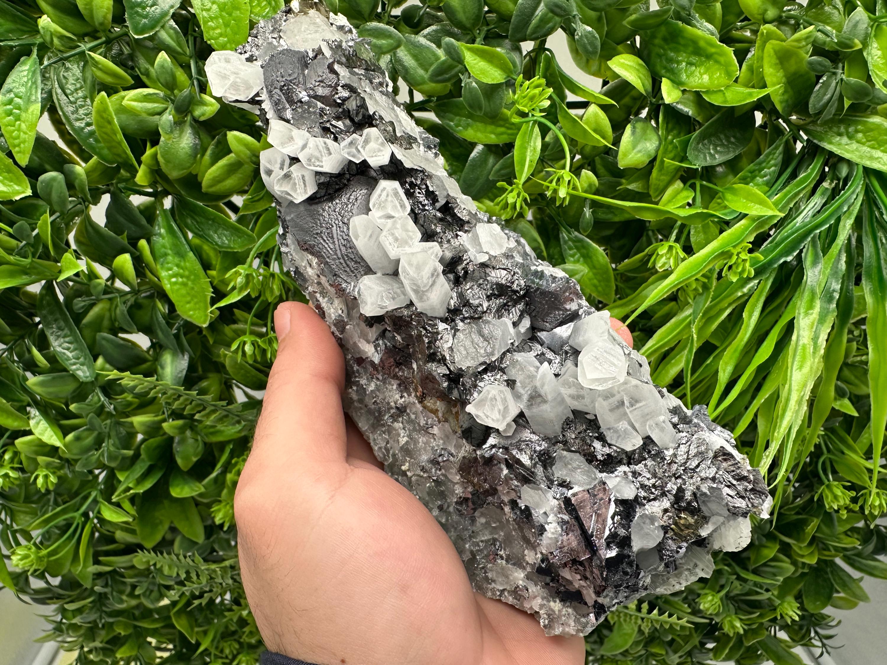 Galena,Sphalerite,Quartz Cluster, Borieva Mine, Bulgaria: Natural Mineral Decor