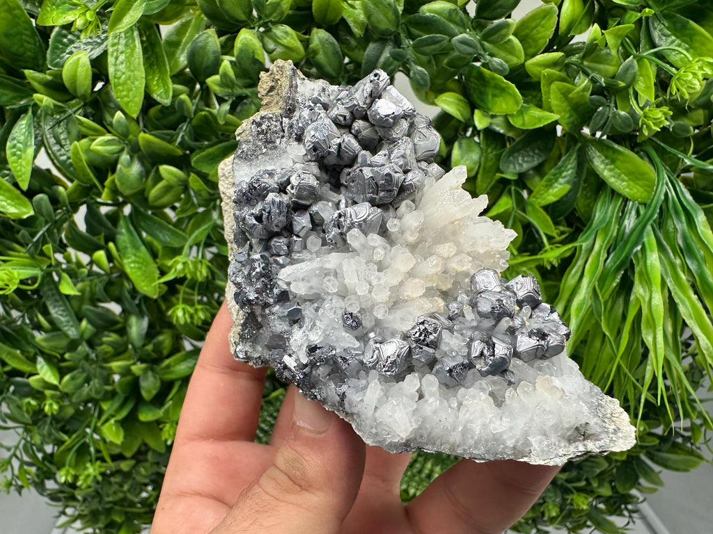 Galena Sphalerite Quartz Calcite Mineral Specimen: Krushev Dol Mine, Bulgaria