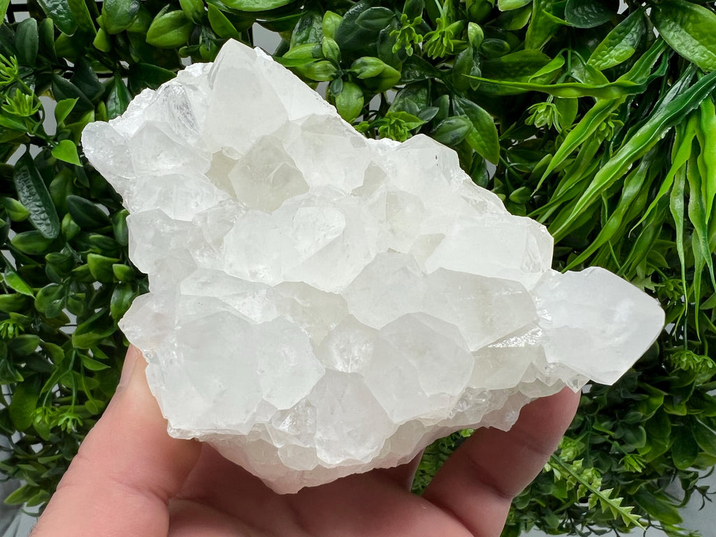 Transparent Chlorite Quartz Cluster, Madan Bulgaria Mineral Specimen