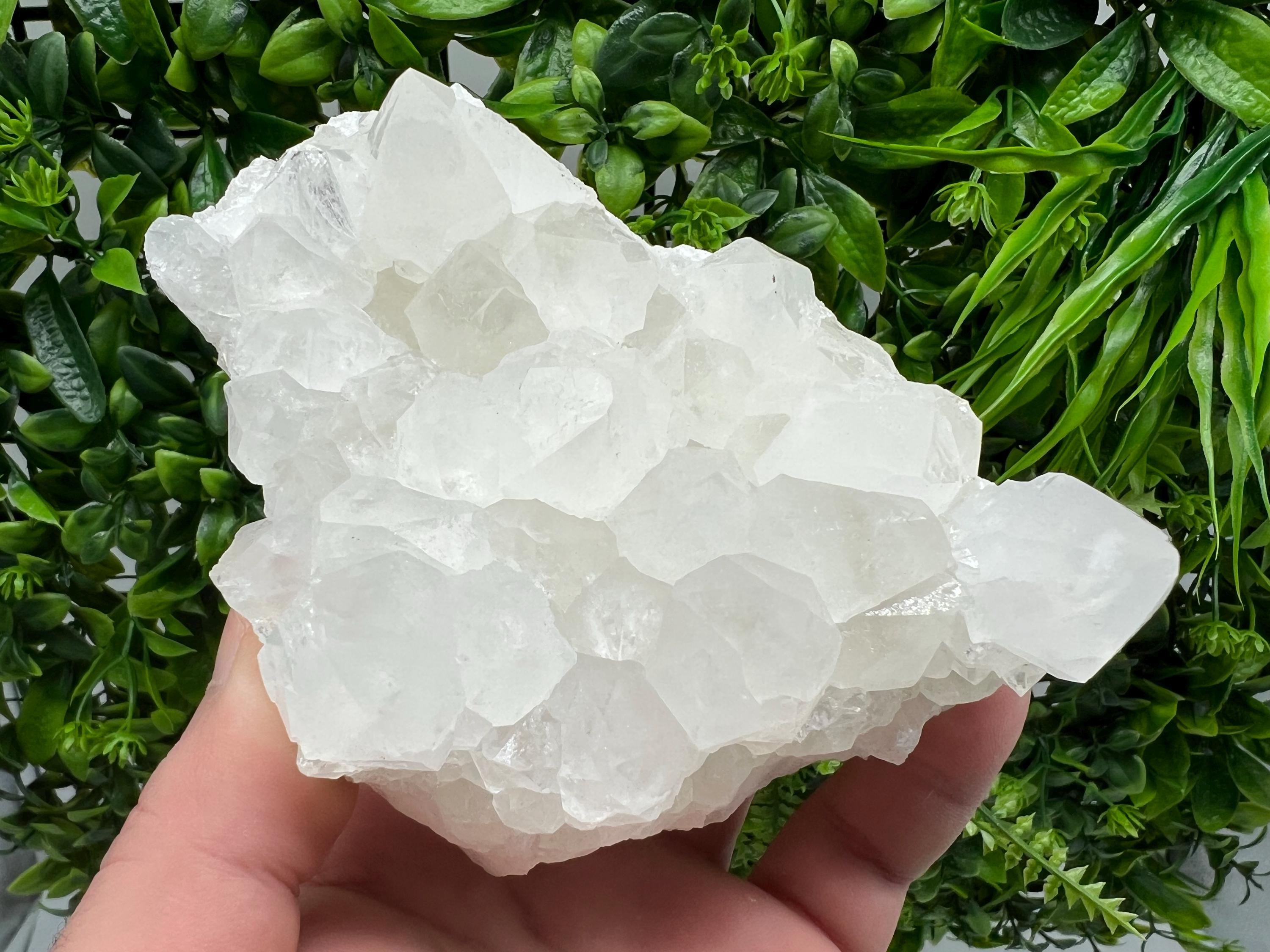 Transparent Chlorite Quartz Cluster, Madan Bulgaria Mineral Specimen