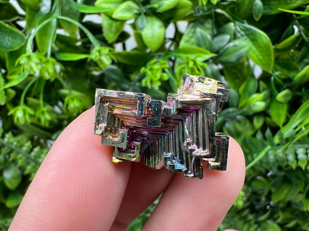 Rainbow Bismuth Crystal: Rare Gemstone Specimen, 16 grams