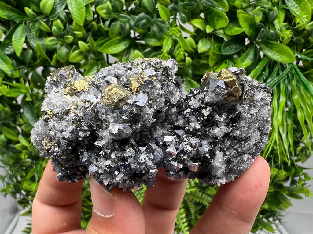 Stunning Galena,Sphalerite,Cleiopfane Chalcopyrite from Krushev dol mine,Madan,Bulgaria,natural,collection mineral specimen,home decor ston