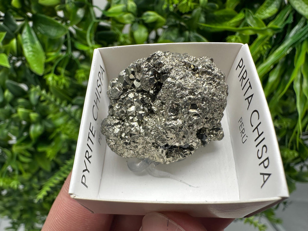 Peruvian Pyrite Cube, Natural Shiny Mineral Specimen, Home Decor Stone