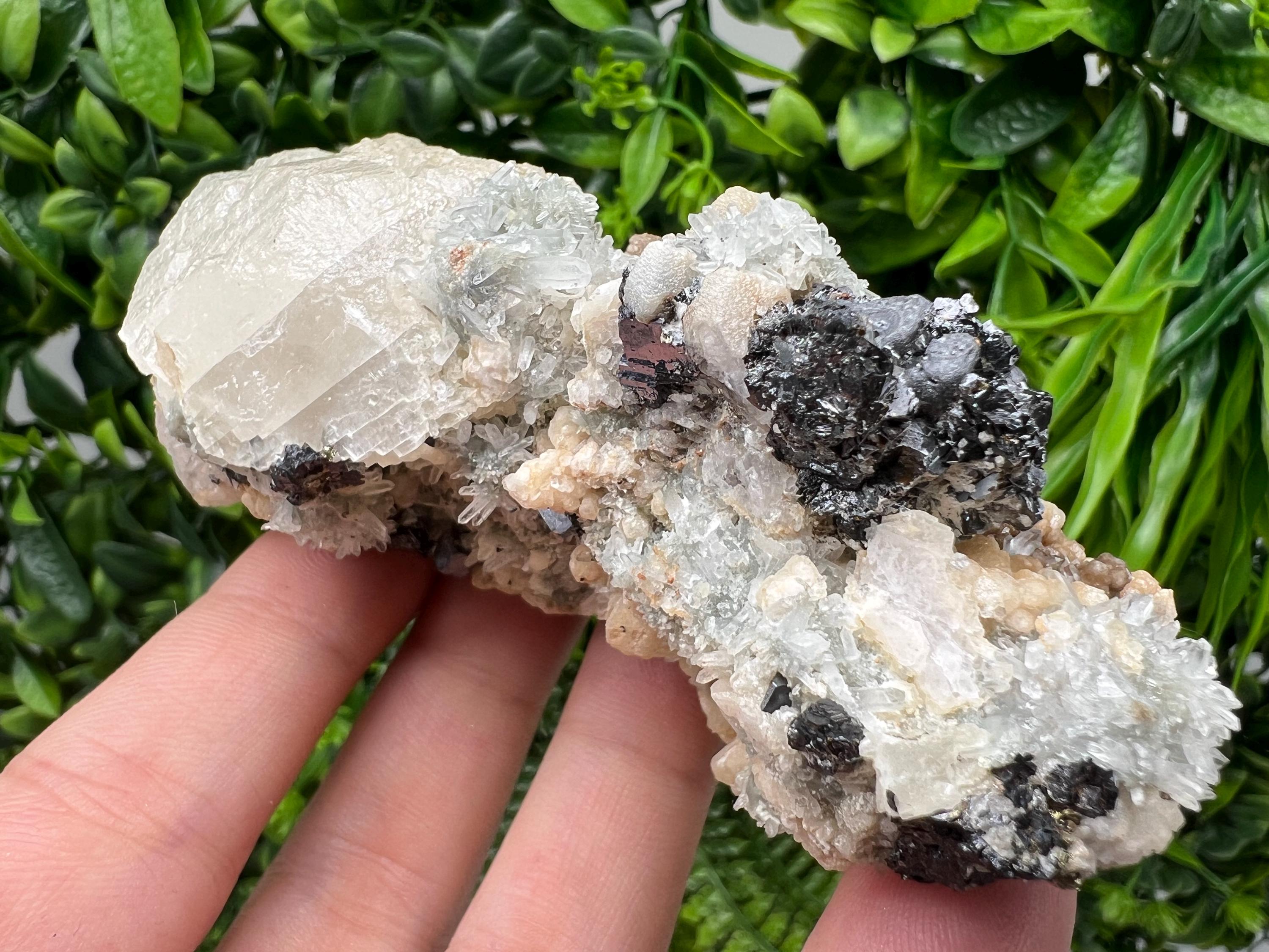 Stunning Calcite on Green Quartz from 9 th September mine,Madan,Bulgaria,natural,collectible mineral specimen,home decor stone,rare crystal